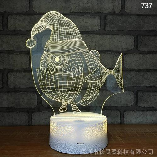 3D觸控小夜燈 外貿爆款圣誕禮品，一件代發開啟智能燈飾新藍海